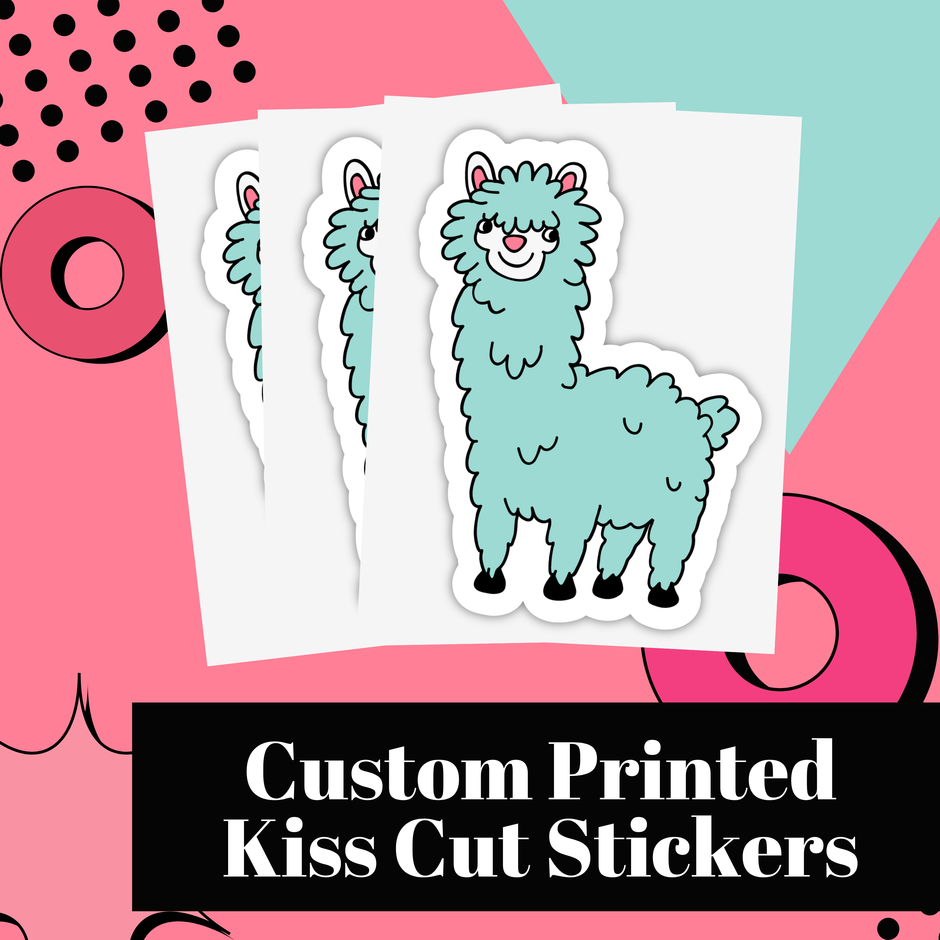 Sticker Printing Custom Printed kiss cut vinyl stickers labels any shape &  size