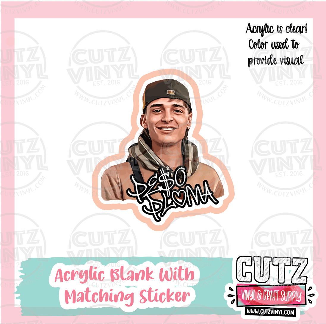 Basic - Acrylic Badge Reel Blank and Matching Sticker – Cutz Vinyl
