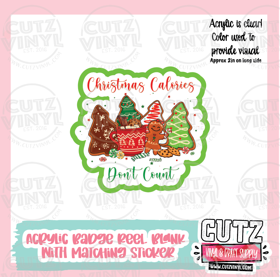 Christmas Stanley - Acrylic Badge Reel Blank and Matching Sticker – Cutz  Vinyl and Craft Supplies
