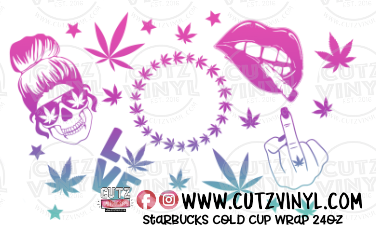 Cute Killer Starbucks Cold Cup Wrap 24oz – Cutz Vinyl and Craft Supplies