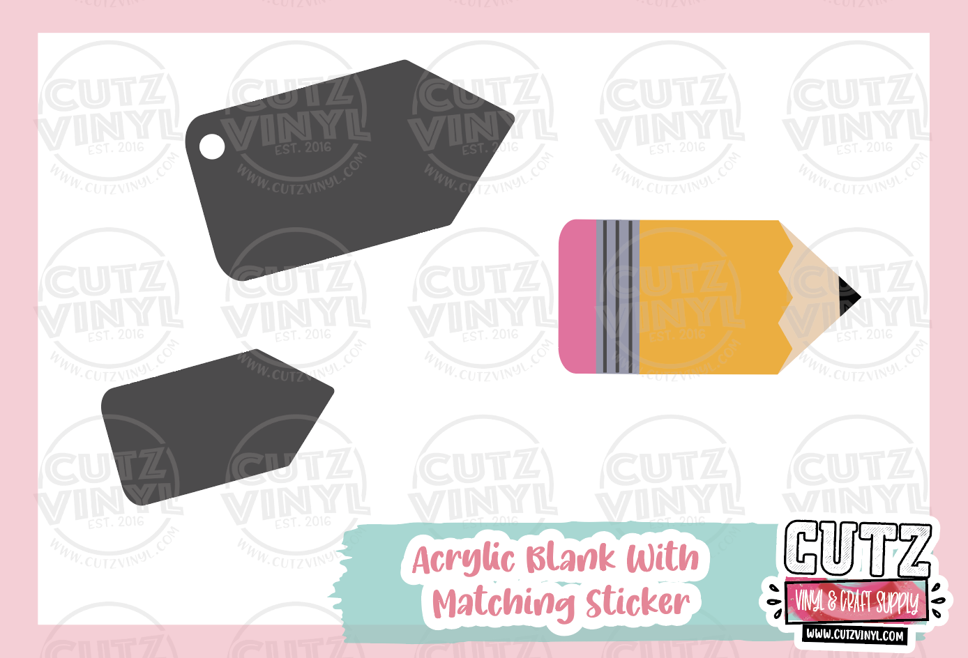Crayons - Acrylic Badge Reel Blank and Matching Sticker – Cutz