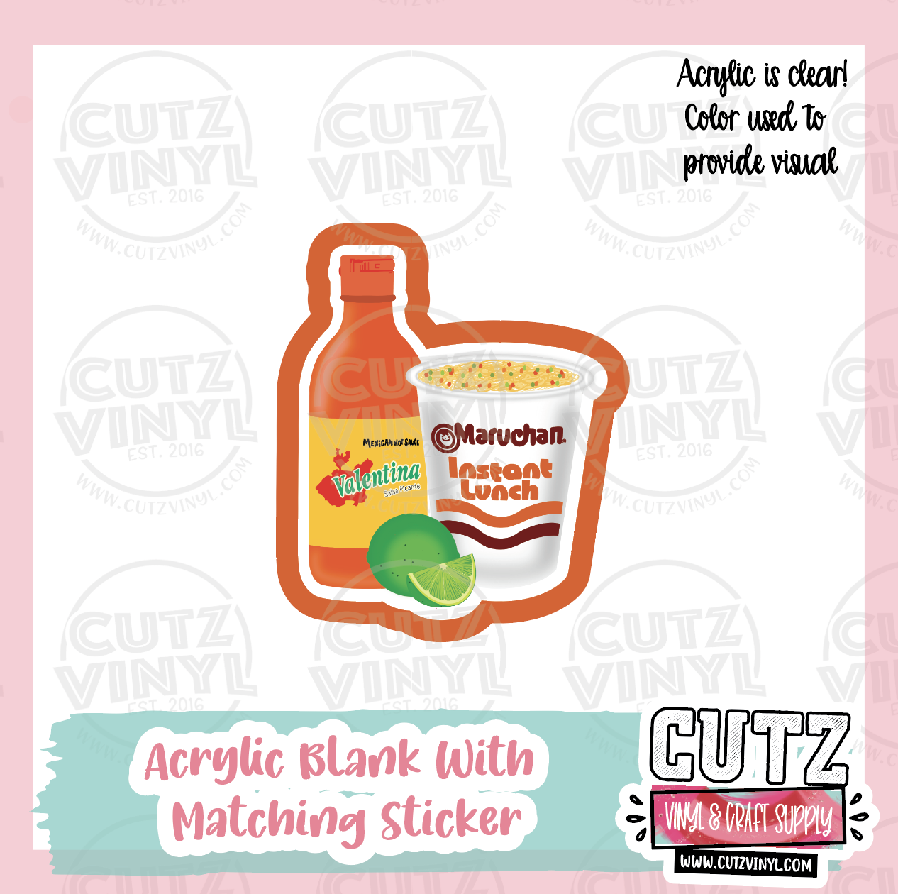 Basic - Acrylic Badge Reel Blank and Matching Sticker – Cutz Vinyl