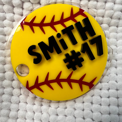 Softball Stanley Topper Custom Name