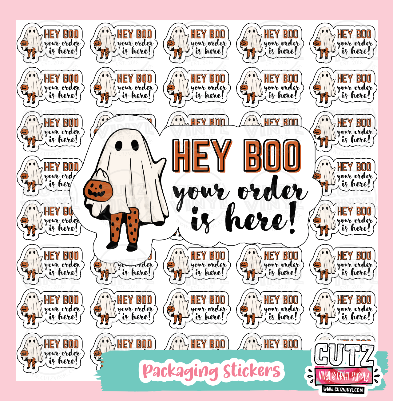 Hey Boo Packaging Stickers