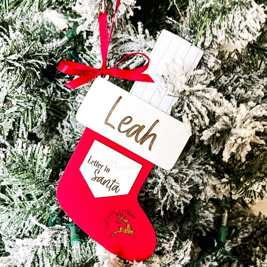 Custom Letter To Santa Holder Ornament